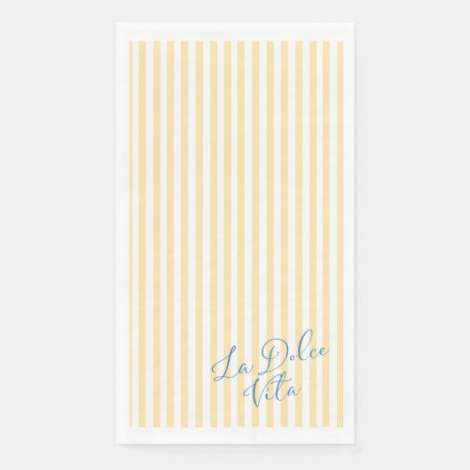 Yellow Stripes Paper Napkin Servet (Voorkant)