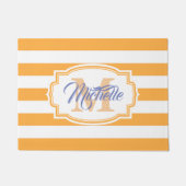 Yellow Stripes Pattern Deurmat (Voorkant)