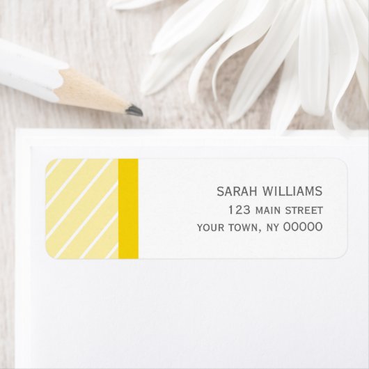 Yellow Stripes Pattern Etiket (Insitu)