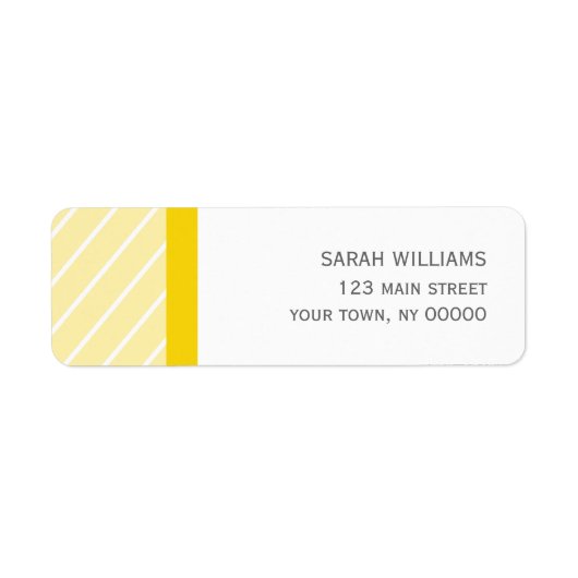 Yellow Stripes Pattern Etiket (Voorkant)