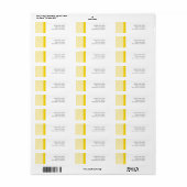Yellow Stripes Pattern Etiket (Full Sheet)