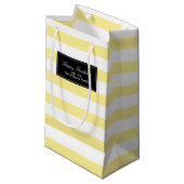 Yellow Stripes Pattern Klein Cadeauzakje (Voorkant Gekanteld)