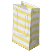Yellow Stripes Pattern Klein Cadeauzakje (Achterkant Gekanteld)