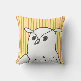 Yellow Stripes Woodland Bird Cute Owl Kussen