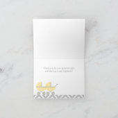 Yellow Strollers Twins Baby shower bedankkaart (Binnen)