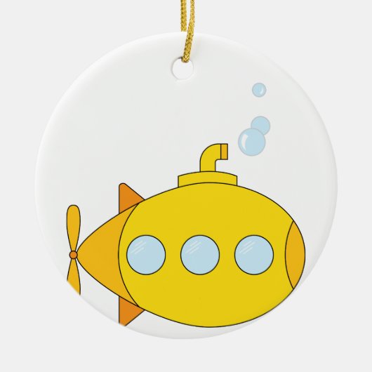 Yellow Submarine Keramisch Ornament (Voorkant)