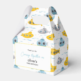 Yellow Submarine Pattern Kinderen Birthday Party Bedankdoosjes