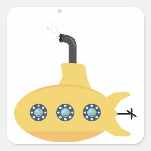 Yellow Submarine Vierkante Sticker