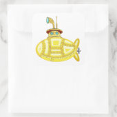 Yellow Submarine Vierkante Sticker (Tas)
