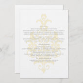 Yellow Subtle Damask Information Kaart (Voorkant / Achterkant)