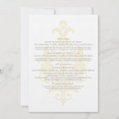 Yellow Subtle Damask Information Kaart (Voorkant)