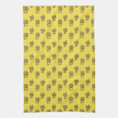 Yellow Summer Bees Pattern Theedoek (Verticaal)