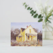 Yellow Summer Home - briefkaart (Staand voorkant)