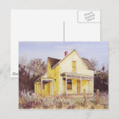 Yellow Summer Home - briefkaart (Voorkant / Achterkant)