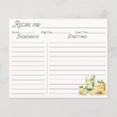 Yellow Summer Lemon Tree Family Recept Kaart (Voorkant)