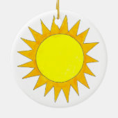 Yellow Summer Sun Sunshine Soak up the Rays Keramisch Ornament (Achterkant)