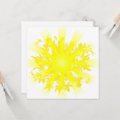 Yellow Summer Sun Wenskaart Kaart (Voorkant / Achterkant in situ)