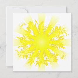 Yellow Summer Sun Wenskaart Kaart