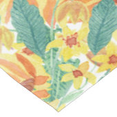Yellow Summer Sunflower Waterverf Pattern Tafelkleed (Gekanteld)