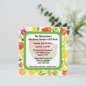 Yellow Summer Time Fruit Pattern Kaart (Staand voorkant)