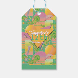 Yellow Summer Vaporwave Sunset Birthday Cadeaulabel