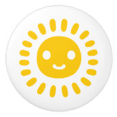 Yellow Sun Art Keramische Knop (Voorkant)