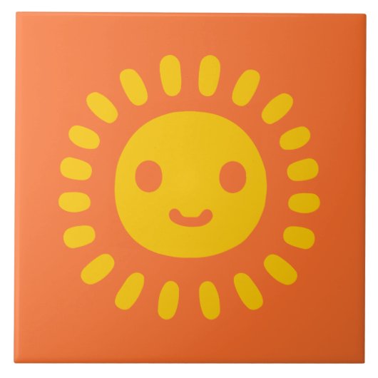 Yellow Sun Art Tegeltje (Voorkant)