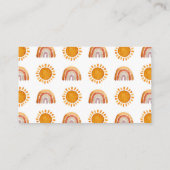 Yellow Sun Baby shower Boekaanvraag Informatiekaartje (Achterkant)