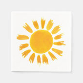 Yellow Sun eerste verjaardagsfeestje Servet (Voorkant)