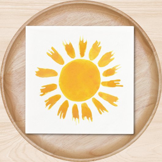 Yellow Sun eerste verjaardagsfeestje Servet