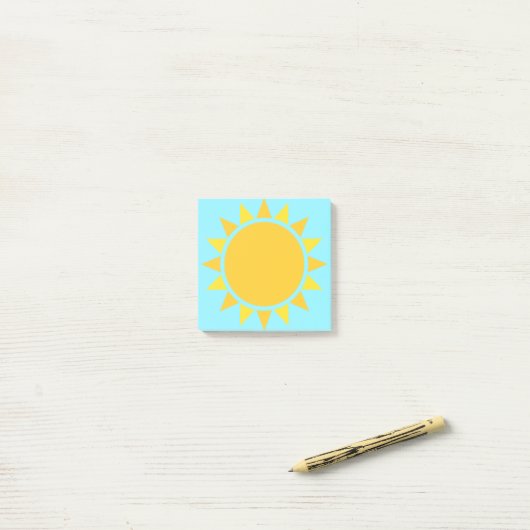 Yellow Sun Emoji Post-it® Notes (Op bureau)