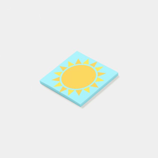 Yellow Sun Emoji Post-it® Notes (Schuin)