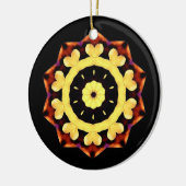 Yellow Sun-Ornament Keramisch Ornament (Links)