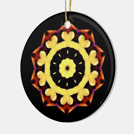 Yellow Sun-Ornament Keramisch Ornament (Links)