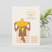 Yellow Sun Pet Invitation Kaart (Staand voorkant)