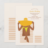 Yellow Sun Pet Invitation Kaart (Voorkant / Achterkant)