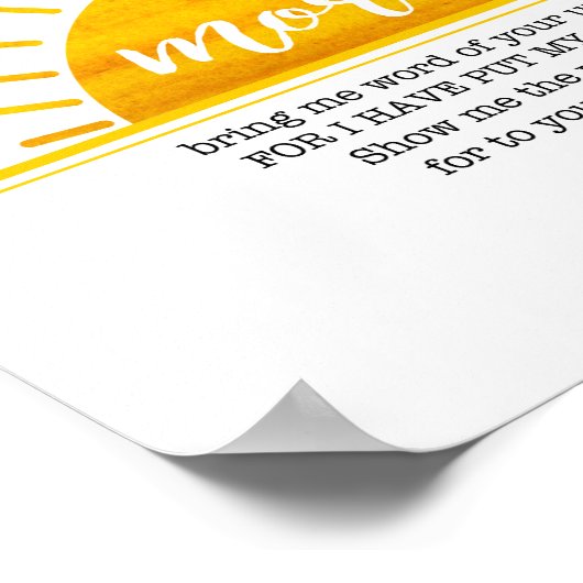 Yellow Sun Psalm Poster (Hoek)