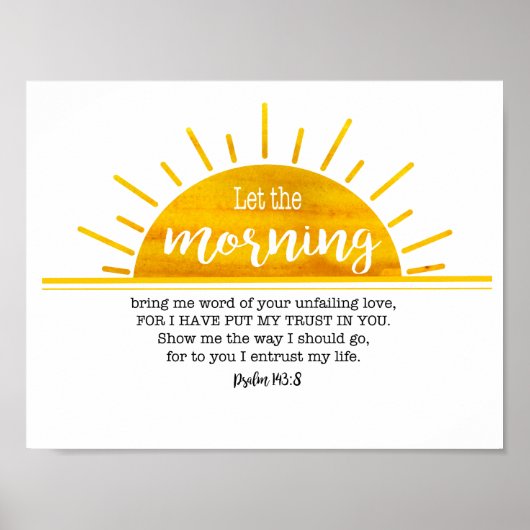 Yellow Sun Psalm Poster (Voorkant)