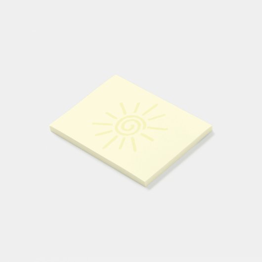 Yellow Sun Tekening Aangepast Post-it® Notes (Schuin)