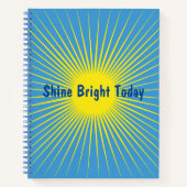 Yellow Sunburst Spiral Notebook Notitieboek (Voorkant)