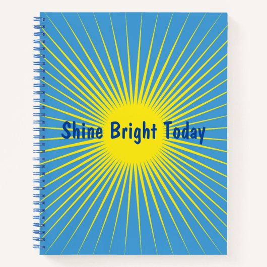 Yellow Sunburst Spiral Notebook Notitieboek (Voorkant)
