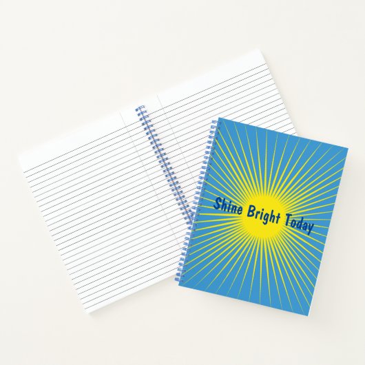 Yellow Sunburst Spiral Notebook Notitieboek (Binnen)