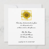Yellow Sunflower All Occasion Party Invitation Kaart (Achterkant)