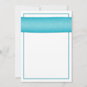 Yellow Sunflower Aqua Ribbon Weddenschap Kaart (Achterkant)