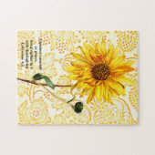 Yellow Sunflower Art Faith Puzzle Legpuzzel (Horizontaal)