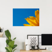 Yellow Sunflower & Azure Sky Poster (Thuiskantoor)