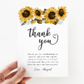 Yellow Sunflower Birthday Party Bedankkaart