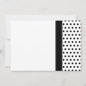 Yellow Sunflower Black White Polka Dot Wedding Kaart (Achterkant)