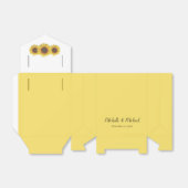 Yellow Sunflower Blooms Country Weddenschap Bedankdoosjes (Uitgevouwen)