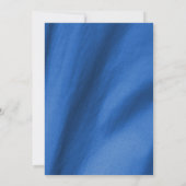 Yellow Sunflower Blue Fabric Wedding Invitting Kaart (Achterkant)